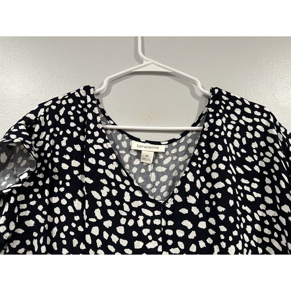 Loralette Unwind Tiers Skipper Spot Navy Dress 18 NEW - Picture 2 of 7